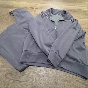 Women's Gray Matching Sweat Set Size Small Buttery Soft